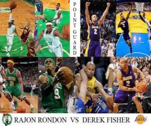 Puzzle Τελικοί του ΝΒΑ 2009-10, πλέι μέικερ, Rondon Rajon (Σέλτικς) vs Derek Fisher (Λέικερς)